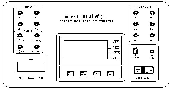 三通道直流電阻測試儀廠家面板圖