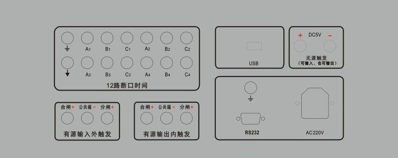 高壓開關動特性測試儀校驗裝置廠家儀器背板