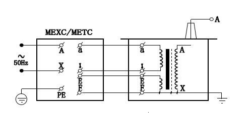 單臺(tái)交直流試驗(yàn)變壓器原理圖